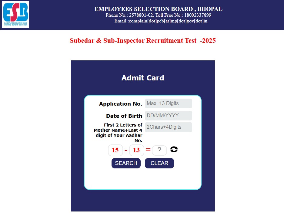 MPESB MP Police SI Final Result 2026