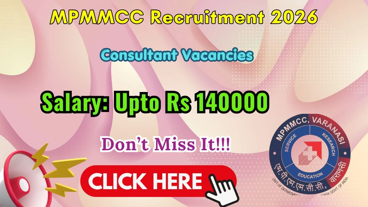 MPMMCC Consultant Recruitment 2026 – Apply Online