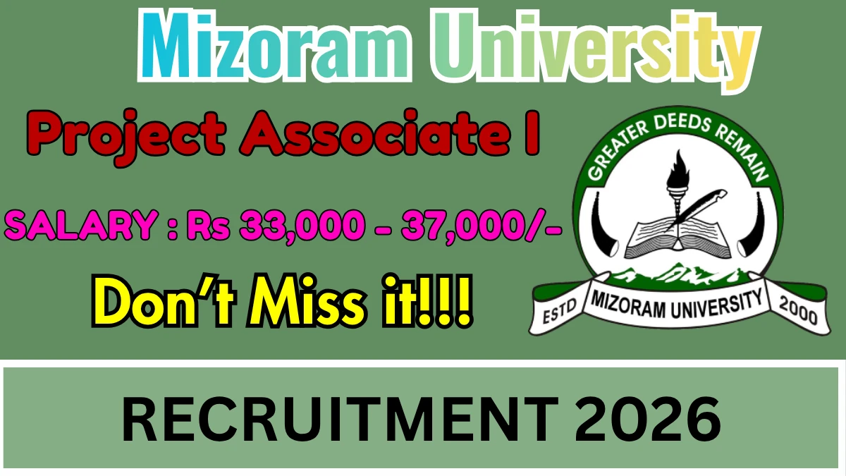 MZU Project Associate I Recruitment 2026