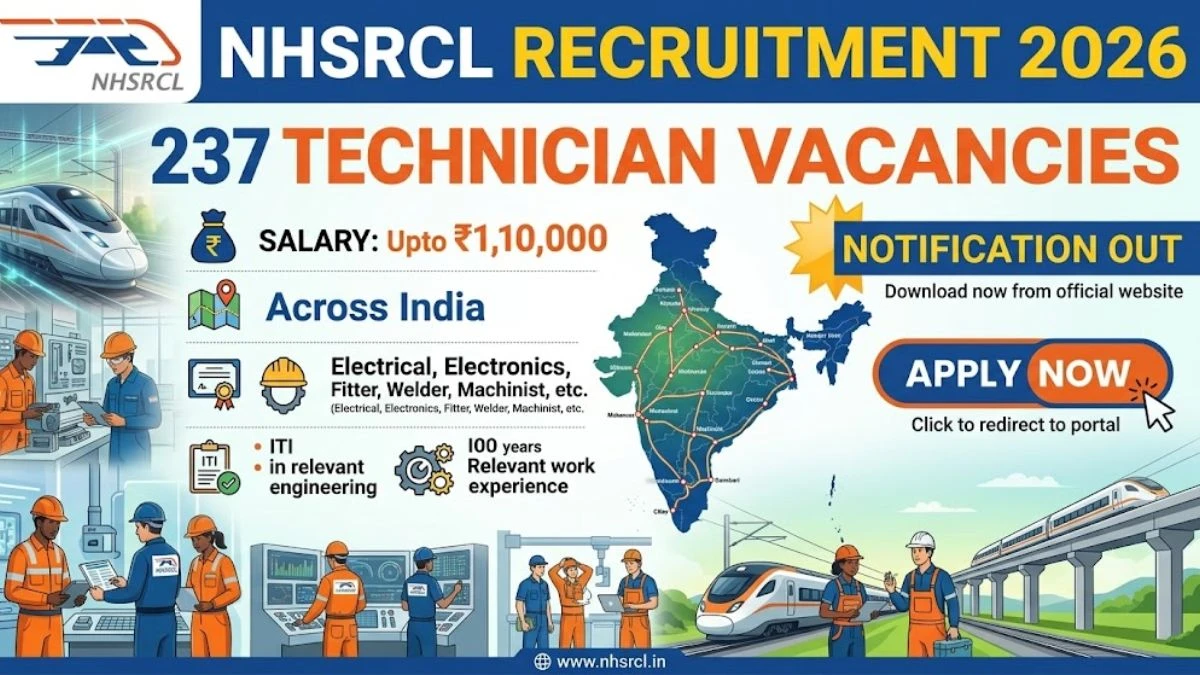 NHSRCL Technician Recruitment 2026 Notification Out