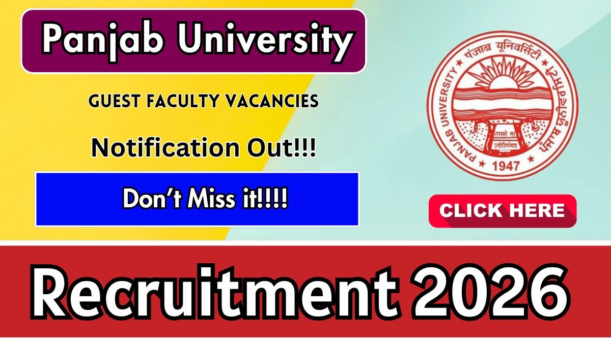 Panjab University Guest Faculty Recruitment 2026