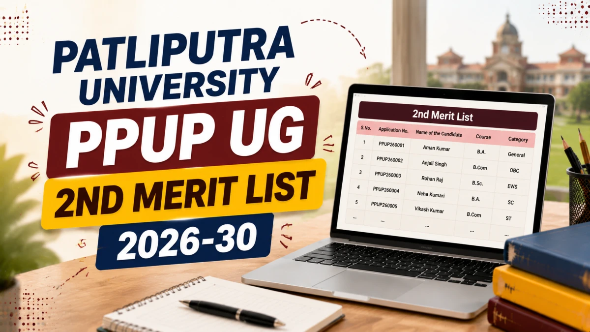 Patliputra University UG 2nd Merit List 2026-30 Released