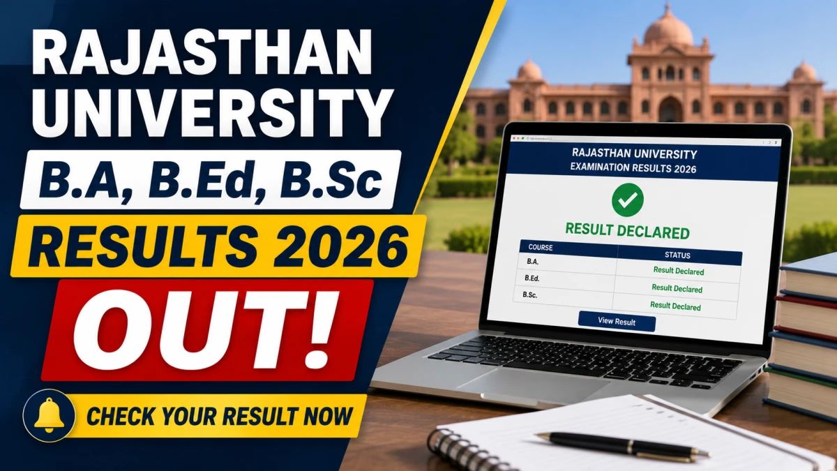 Rajasthan University B.A. B.Ed & B.Sc B.Ed Result 2026 Out