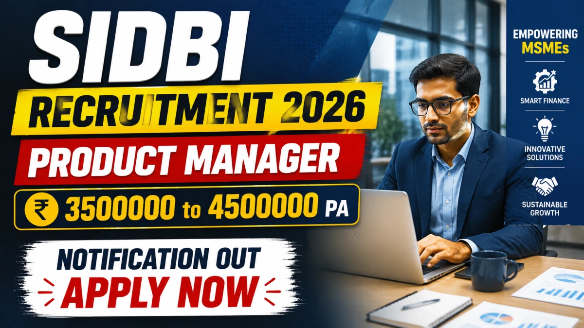 SIDBI Product Manager Recruitment 2026