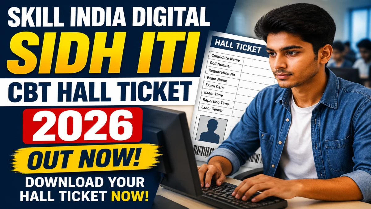 Skill India Digital SIDH ITI CBT Hall Ticket 2026