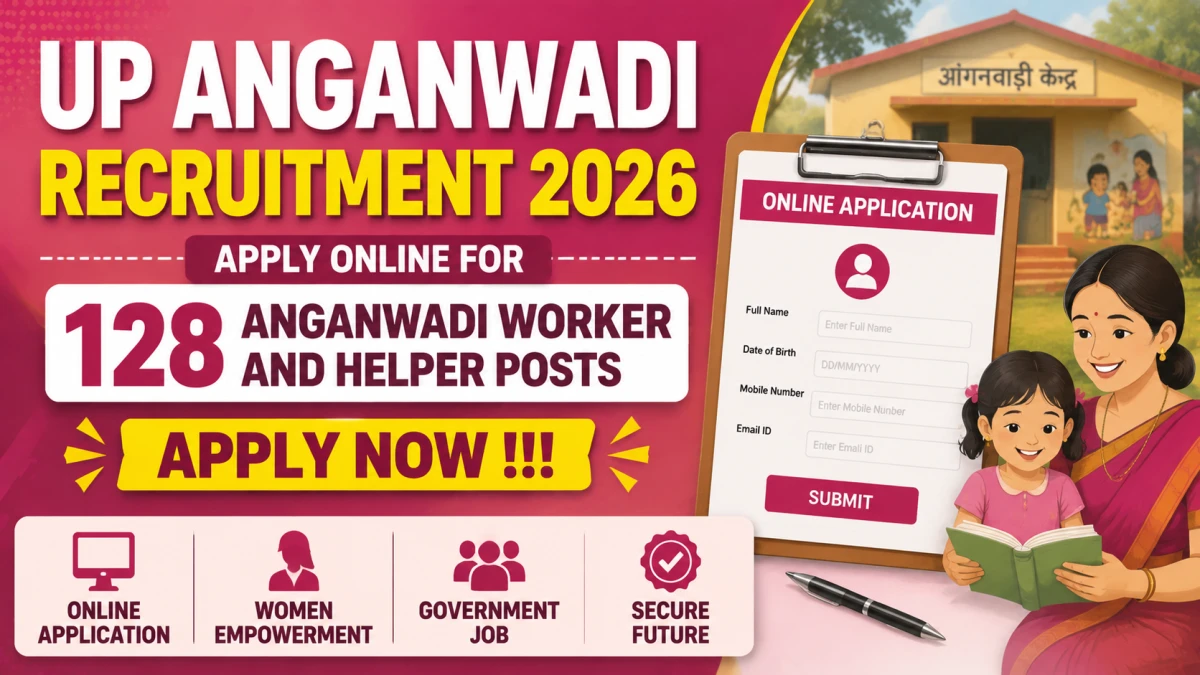 UP Anganwadi Recruitment 2026 – Apply Online for 128 Anganwadi Worker and Helper Posts in Shravasti District