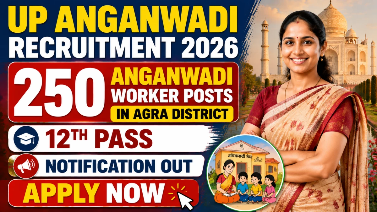 UP Anganwadi Recruitment 2026 – Apply Online for 250 Anganwadi Worker Posts in Agra District