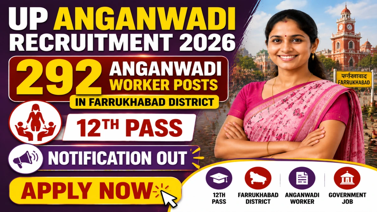 UP Anganwadi Recruitment 2026 – Apply Online for 292 Anganwadi Worker Posts in Farrukhabad District